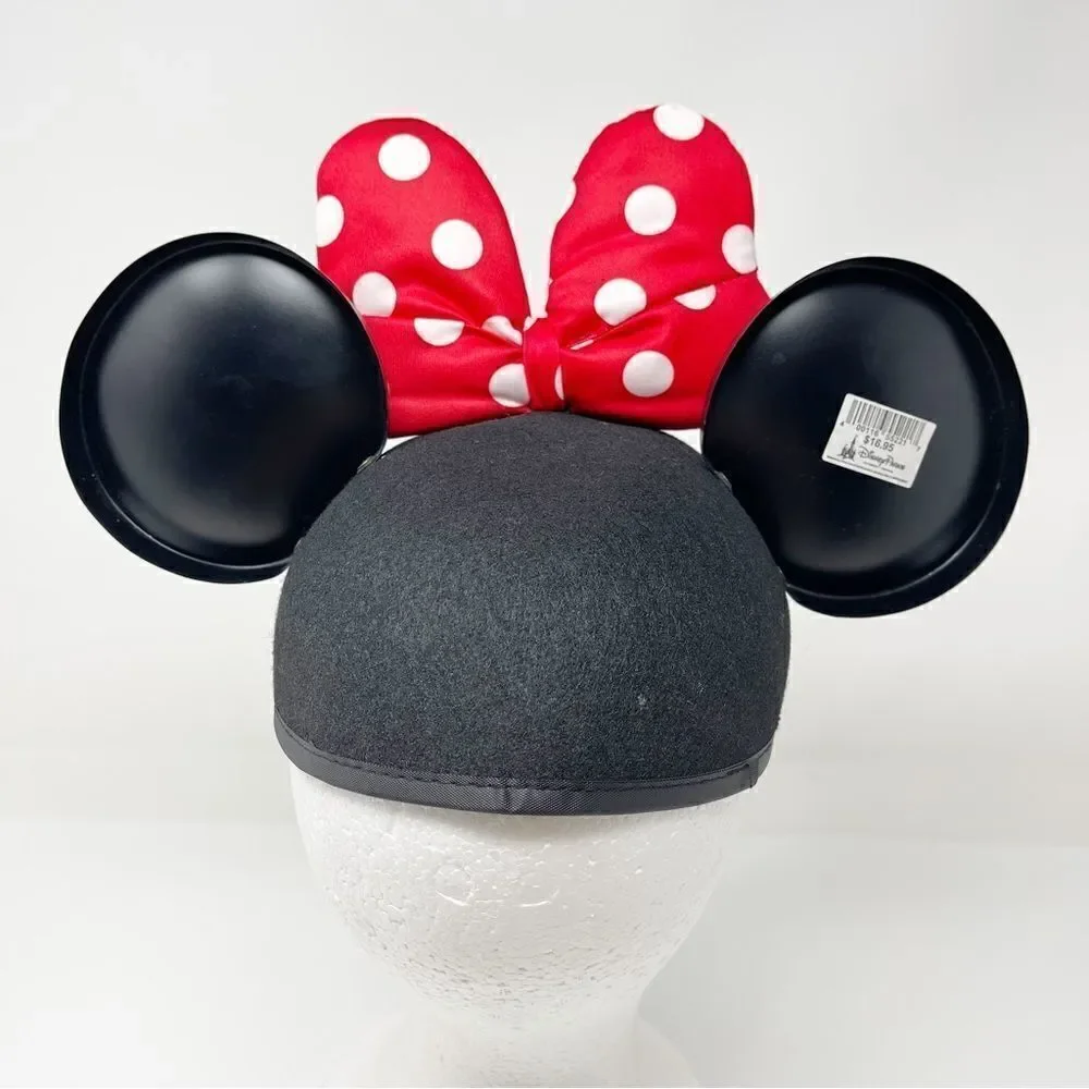 Disney Parks Ears Hat Minnie Mouse Polka Dot Bow Embroidered Signature